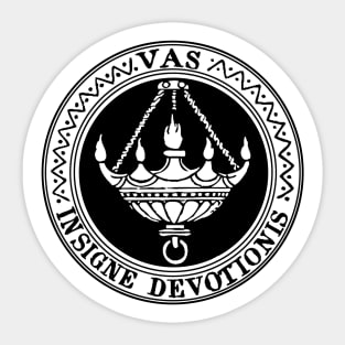 Vas Insigne Devotionis - white bkg Sticker